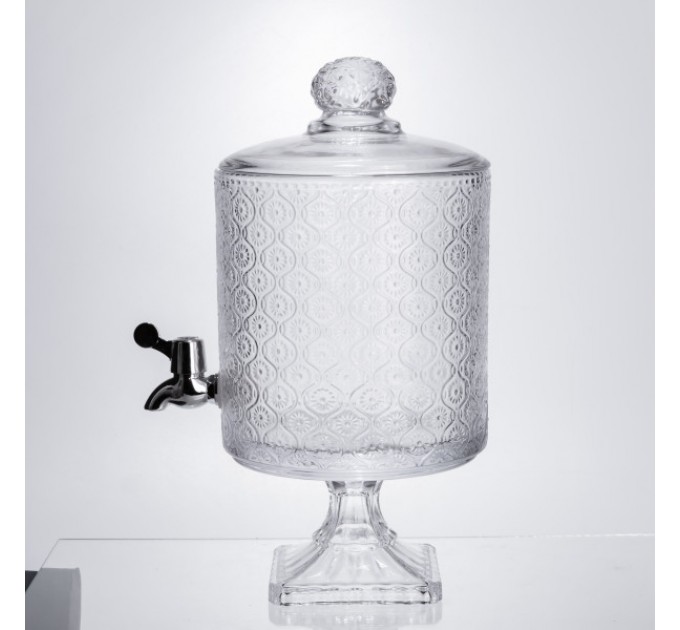 Лимонадница стеклянная на ножке на 4.5 л.