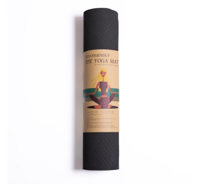 Коврик для йоги 173*58 см, зеленый