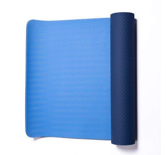 Килимок для йоги 173*58 см, синій