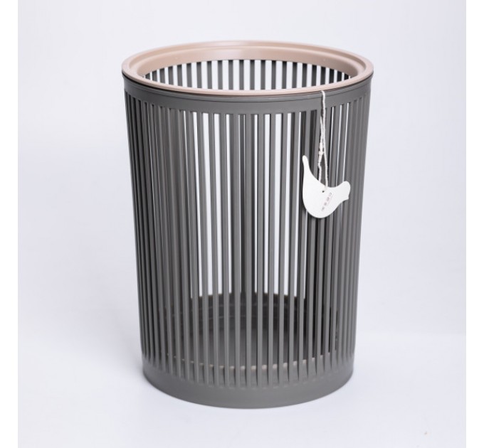 Корзина для мусора пластиковая 12 л, серая
