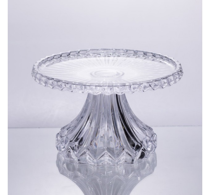 Тортовщица на ножке Nordic из хрустального стекла 26 см, прозрачная