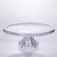 Тортівниця на ніжці Nordic із кришталевого скла 32 см, прозорий