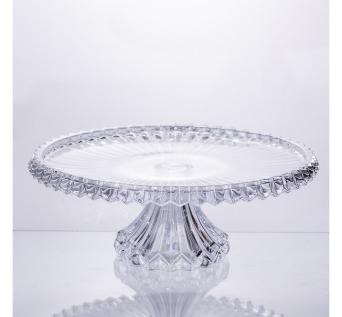 Тортовщица на ножке Nordic из хрустального стекла 32 см, прозрачная Тортовщица на ножке Nordic из хрустального стекла 32 см, прозрачная