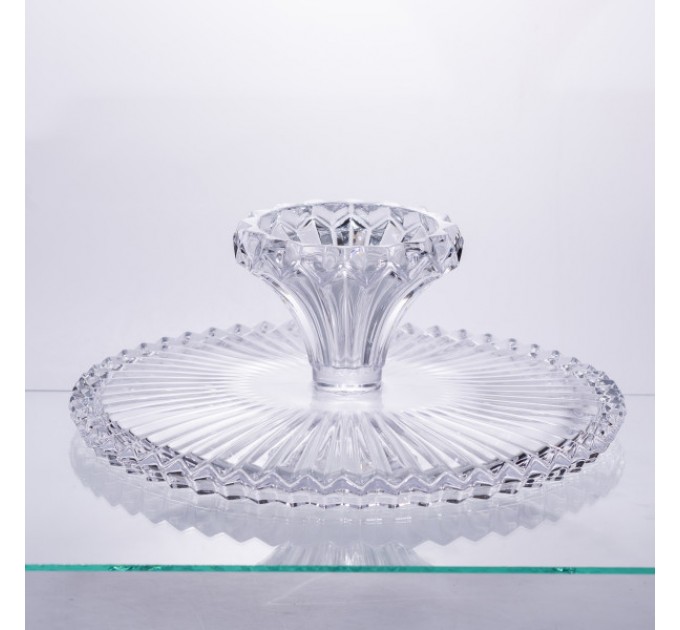 Тортовщица на ножке Nordic из хрустального стекла 32 см, прозрачная