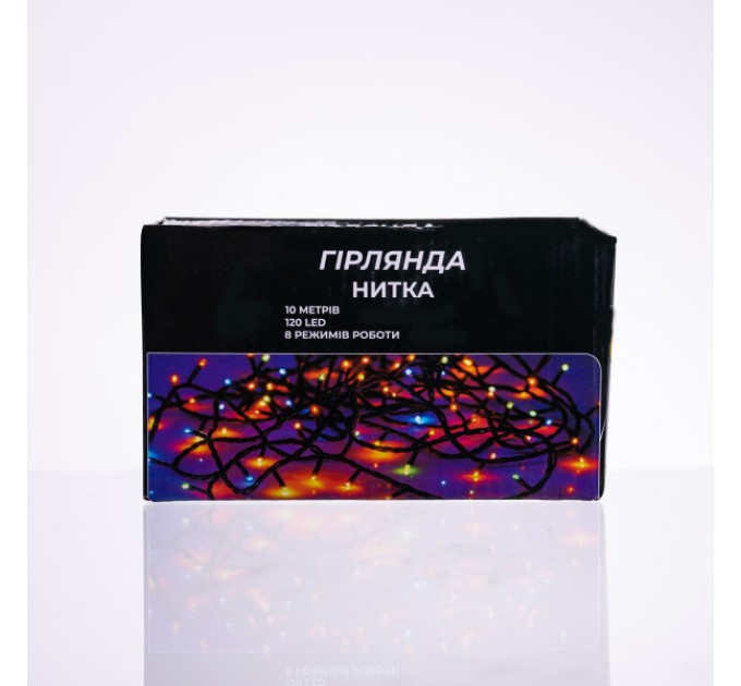 Гірлянда Нитка 120 LED 10 м прозора, жовтий