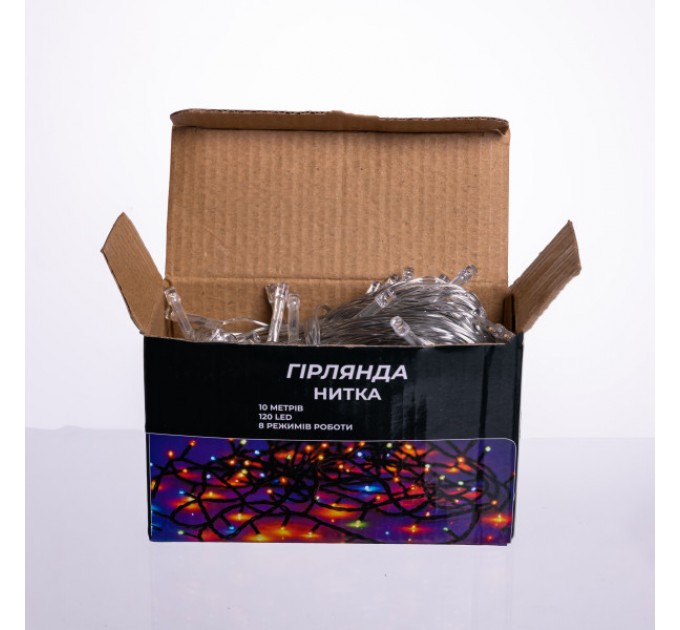 Гірлянда Нитка 120 LED 10 м прозора, жовтий