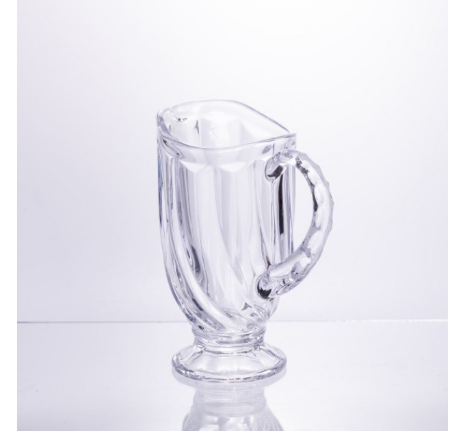 Набор для напитков кувшин и 6 стаканов из толстого стекла, прозрачный