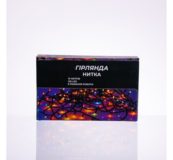 Гірлянда Нитка 120 LED 10 м прозора, білий