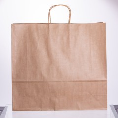 Подарунковий пакет 43*14*40 см крафтовий 12 штук в упаковці, бежевий