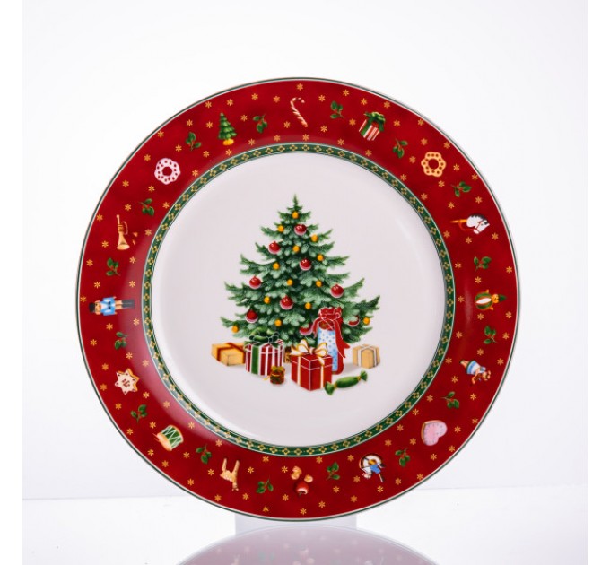 Набір тарілок Christmas фарфорових 7 штук 26,5/19 см