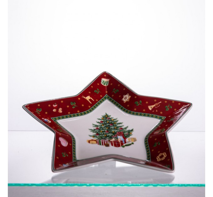 Блюдо для закусок Christmas порцелянове 25,5 см
