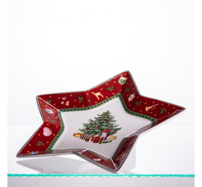 Блюдо для закусок Christmas порцелянове 25,5 см