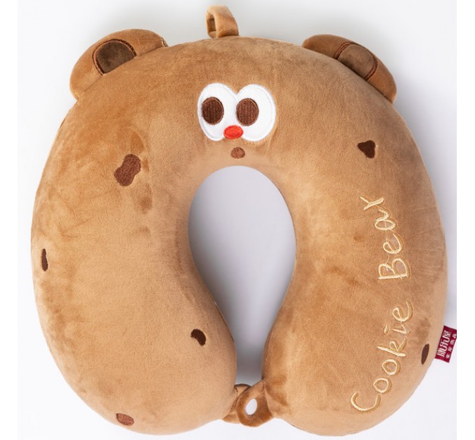 Подушка для шиї Cookie Bear U-подібна, коричневий