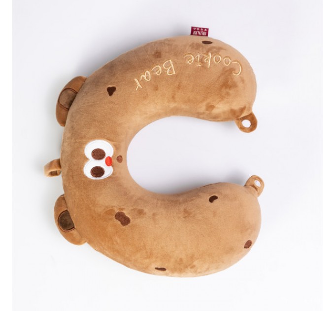 Подушка для шиї Cookie Bear U-подібна, коричневий