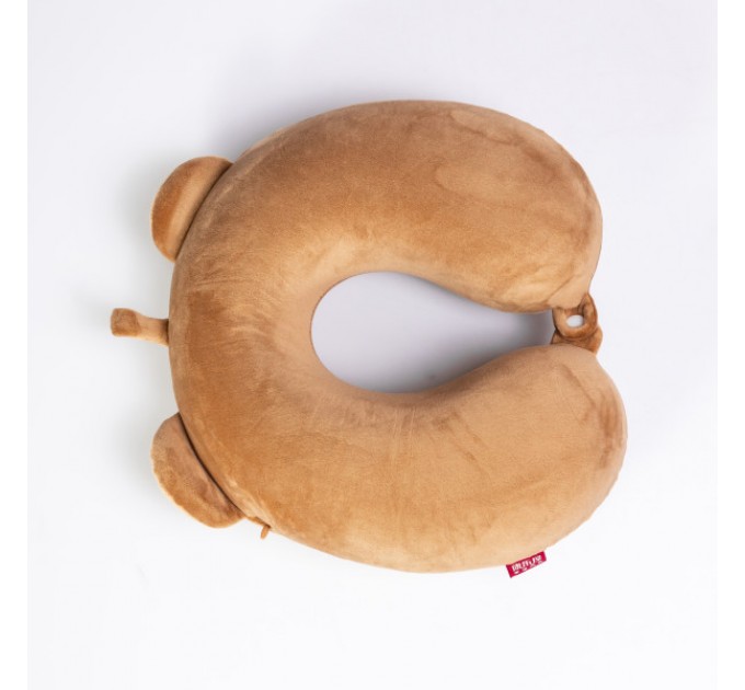 Подушка для шиї Cookie Bear U-подібна, коричневий