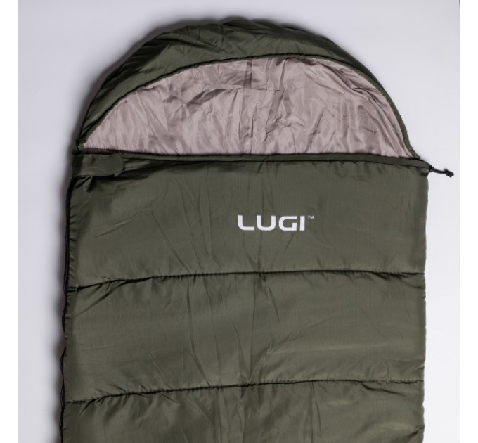 Спальний мішок 210*70 см з капюшоном, хакі