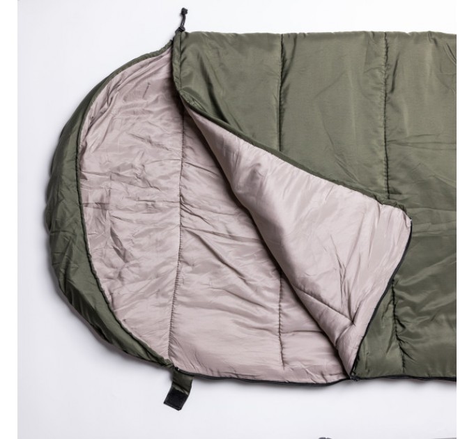 Спальний мішок 210*70 см з капюшоном, хакі