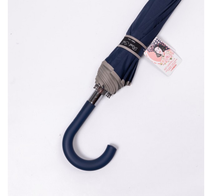 Парасоля-тростина напівавтомат складна 120 см, синій