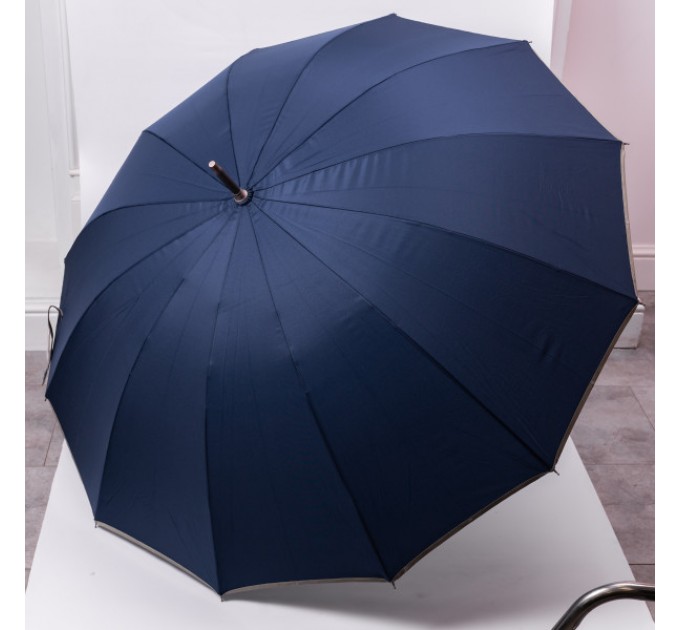 Парасоля-тростина напівавтомат складна 120 см, синій