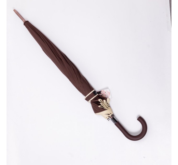 Парасоля-тростина напівавтомат складна 120 см, коричневий
