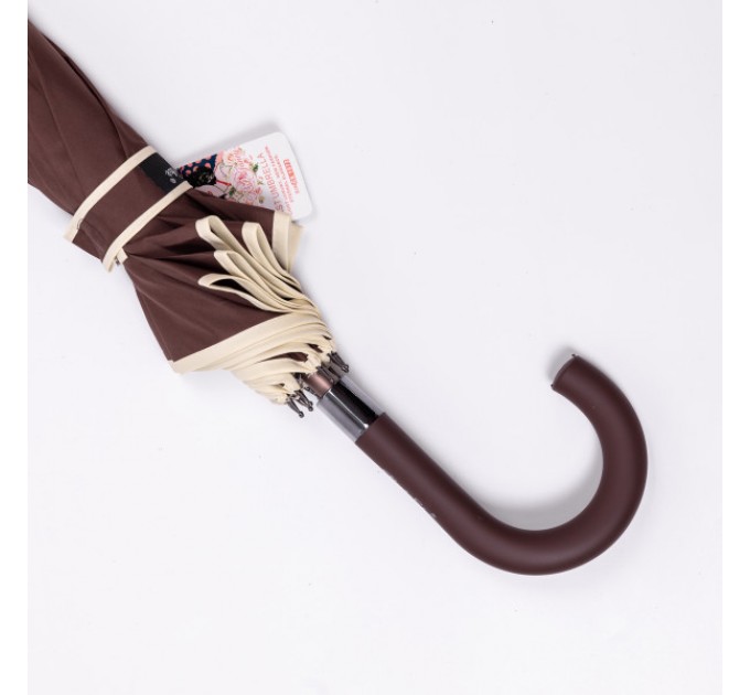 Парасоля-тростина напівавтомат складна 120 см, коричневий