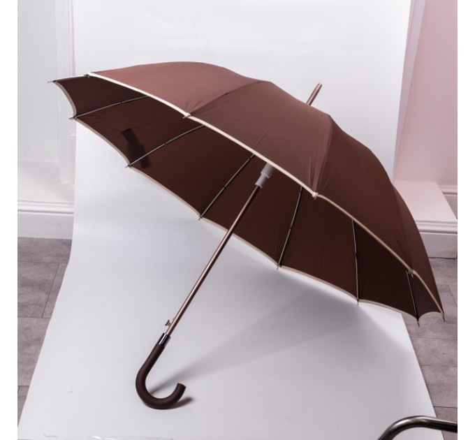 Парасоля-тростина напівавтомат складна 120 см, коричневий