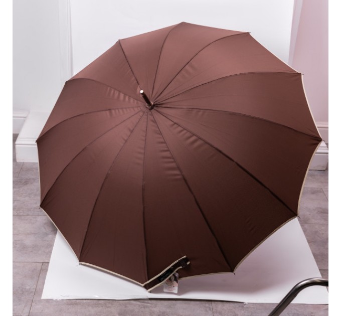 Парасоля-тростина напівавтомат складна 120 см, коричневий