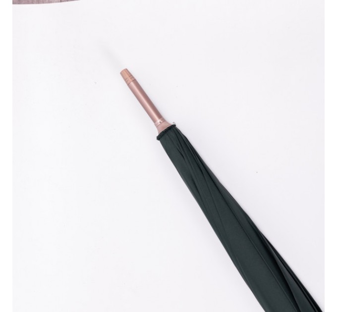 Зонт-трость полуавтомат сложный 120 см, зеленый