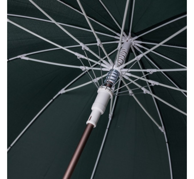 Зонт-трость полуавтомат сложный 120 см, зеленый