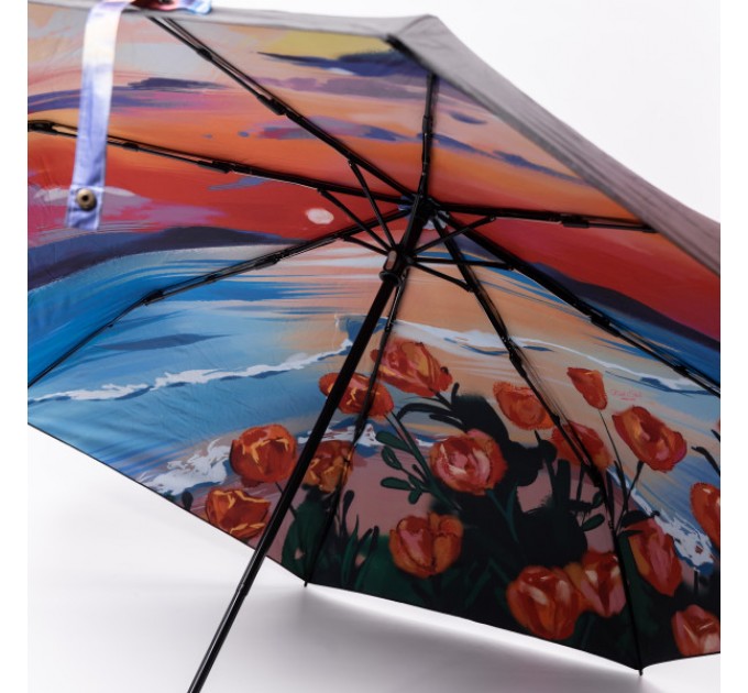 Парасоля механічна складна 100 см, різні кольори