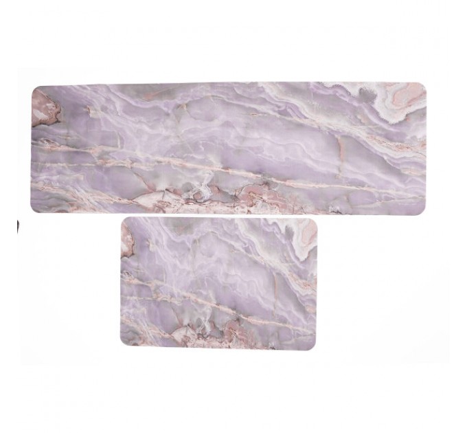 Набір килимків для кухні 2шт 116*38см/57*38 см, сірий