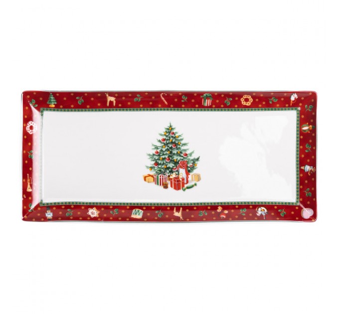 Блюдо сервірувальне Christmas прямокутне 36*16 см