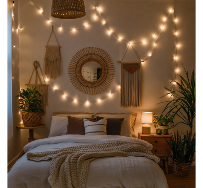 Гірлянда Нитка 120 LED 10 м прозора, жовтий