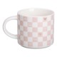 Чашка керамічна 350 мл, білий з рожевим