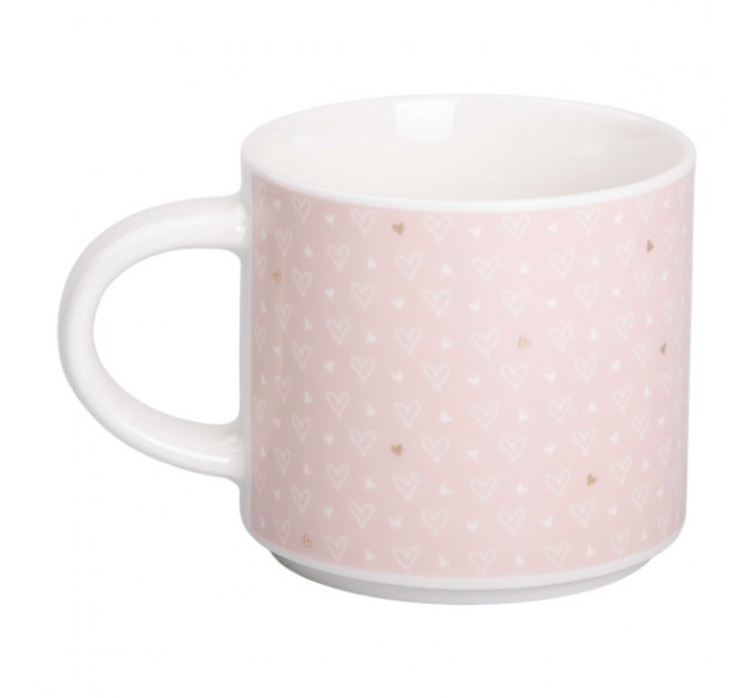 Чашка керамическая 350 мл розовый