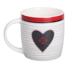 Чашка керамічна I love you 400 мл, білий з чорним