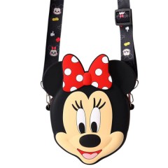 Сумочка-гаманець Мінні Маус силіконова на блискавці 15*13*3 см, чорний Сумочка-гаманець Мінні Маус силіконова на блискавці 15*13*3 см, чорний