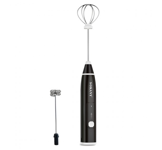 Капучинатор ручной Sokany SK-1772 аккумуляторный бесшумный, черный