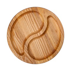 Менажниця дерев'яна 2 секції 25 см, ясен