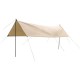 Тент туристичний натяжний зі стійками, бежевий