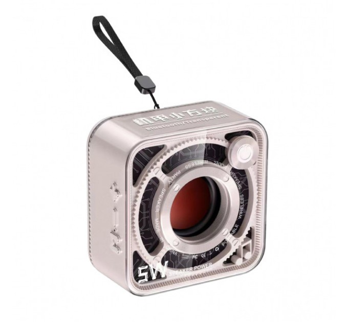 Портативна міні-колонка 5W BT/TF/USB/AUX 5 Вт, бежева