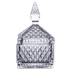 Цукорниця з кришкою з кришталевого скла у східному стилі