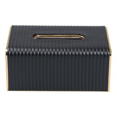 Серветниця з екошкіри 20х13х9 см, чорний