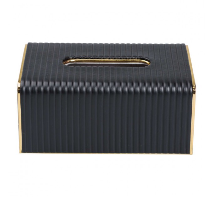 Серветниця з екошкіри 20х13х9 см, чорний