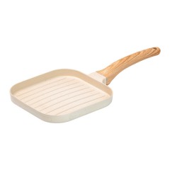 Сковорода-гриль з антипригарним покриттям 18,3*18,1*2 см, бежевий Сковорода-гриль з антипригарним покриттям 18,3*18,1*2 см, бежевий