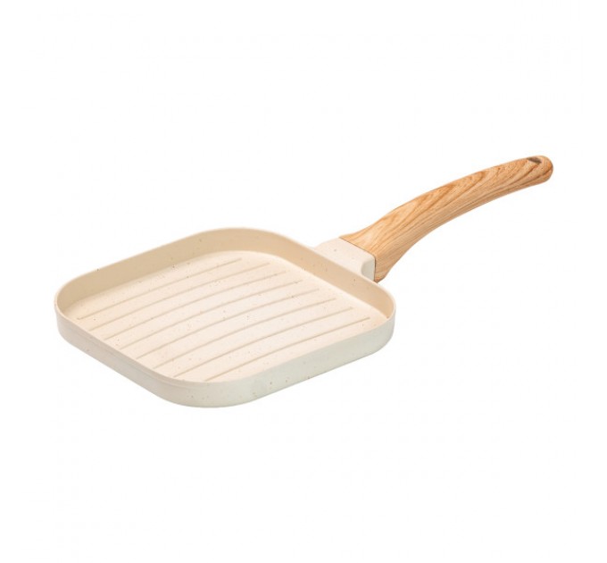 Сковорода-гриль з антипригарним покриттям 18,3*18,1*2 см, бежевий