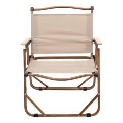 Стілець для кемпінгу складаний 50*51*64 см з алюмінієвим каркасом, бежевий