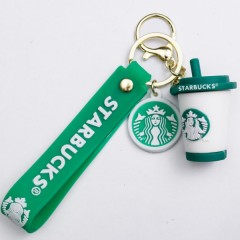 Брелок для ключей Старбакс 3,5*4,5 см, белый