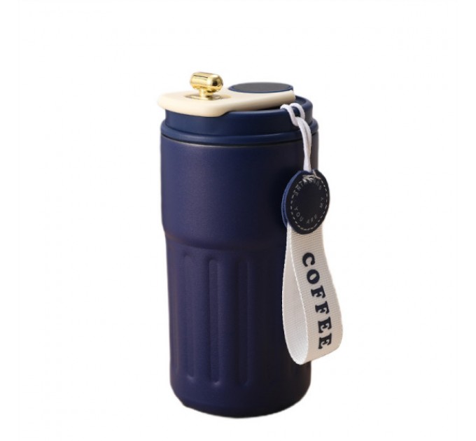Термочашка Coffee 500 мл з датчиком температури, синій
