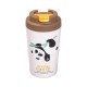 Термочашка Panda 380 мл з керамічною колбою, коричневий